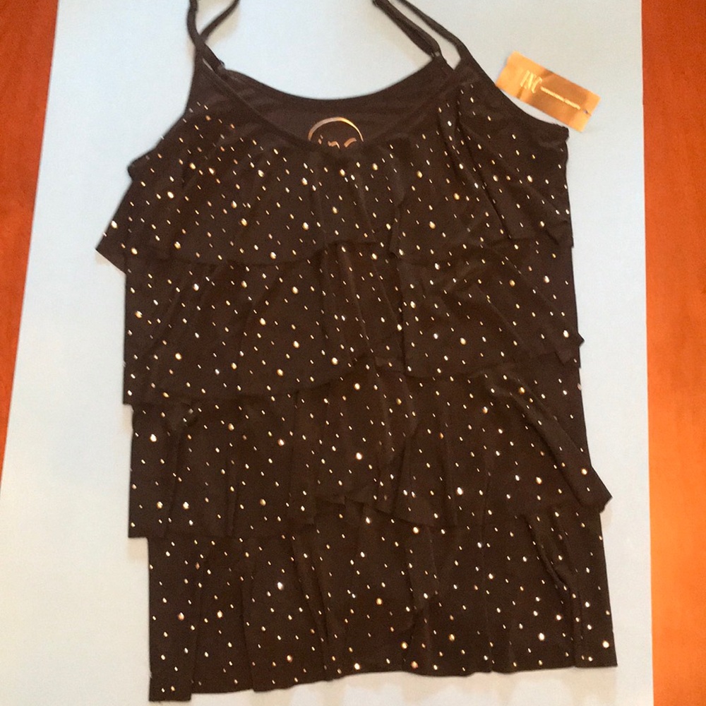 Inc spaghetti strap sparkle top
